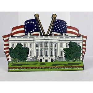 Stella's 2001 White House Wooden Shelf Sitter 9/11 Remembrance *MADE IN THE USA*